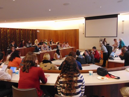 The gathering of undergraduate editors at the 2014 FUSE conference at Bennington College in Bennington, VT.