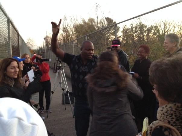 At the end of the event, attendees dance and have fun as part of a larger celebration.